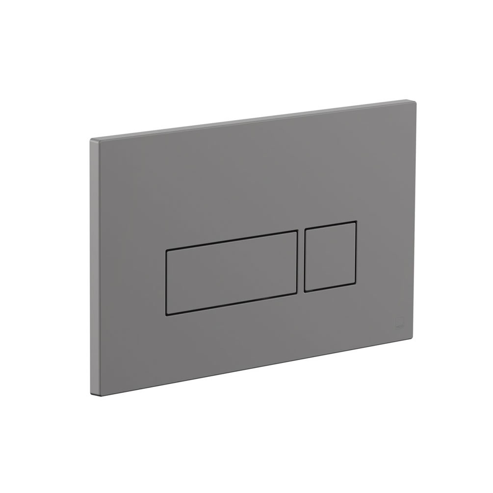Vado Pewter Square Dual Flush Plate