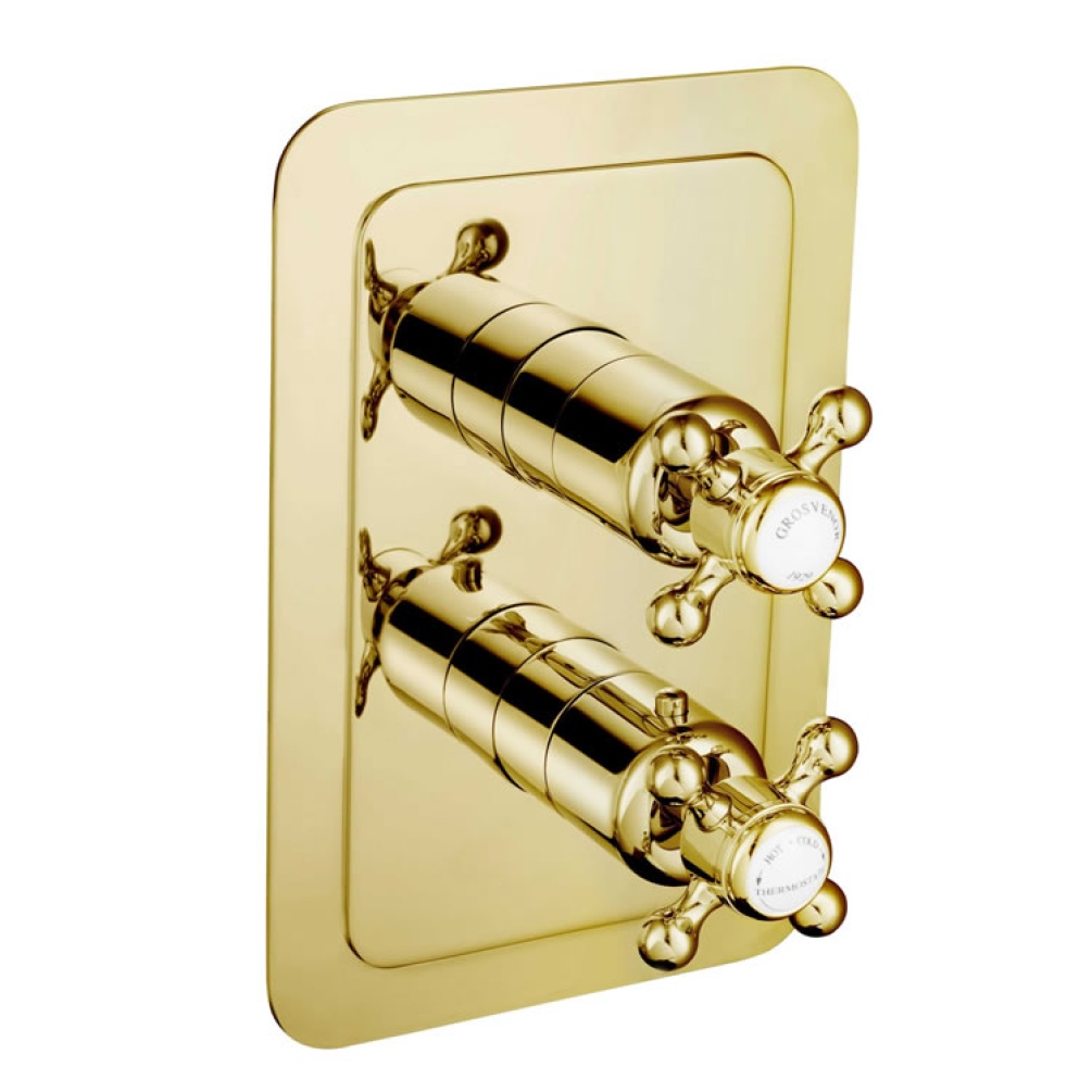 JTP Grosvenor Cross Thermostatic Two Outlet Shower Valve