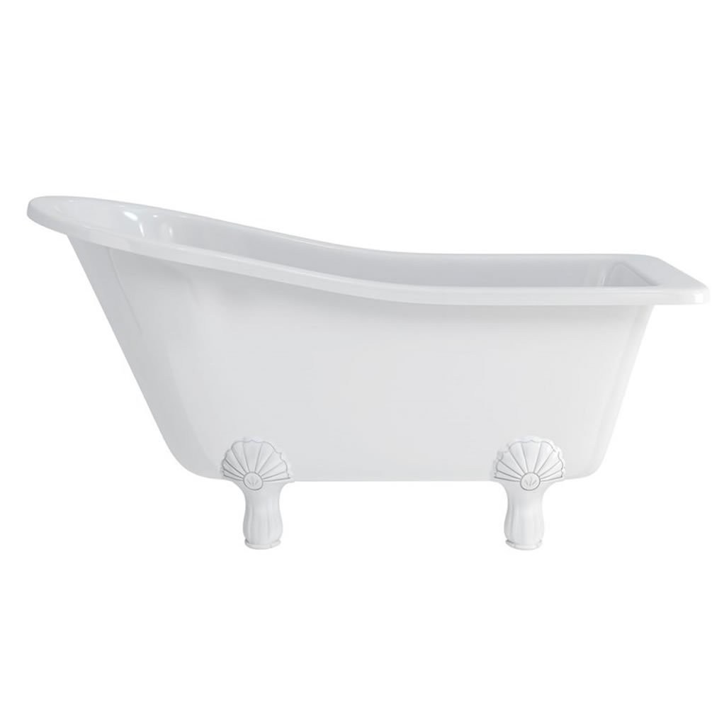 Burlington Buckingham Freestanding Bath With White Classic Feet