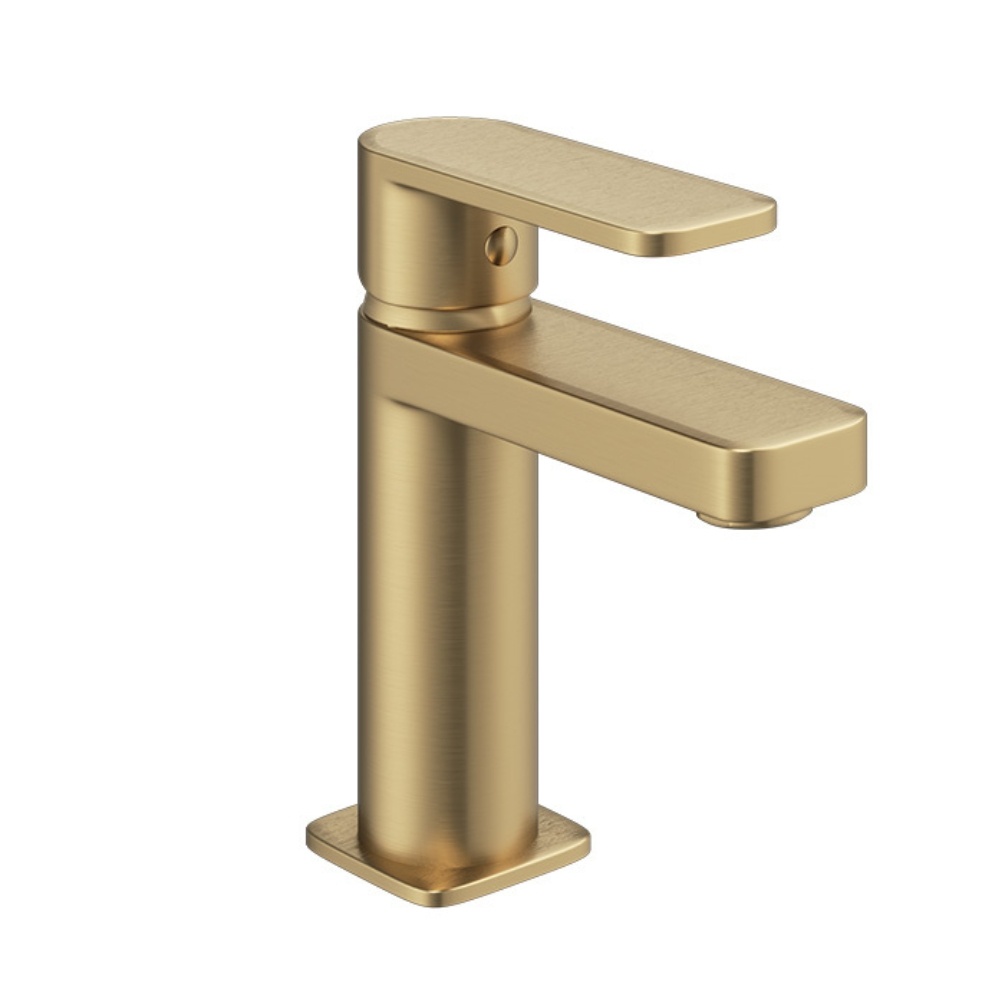 Product Cut out image of the Abacus Edge Brushed Brass Mono Basin Mixer TBTS-624-1202