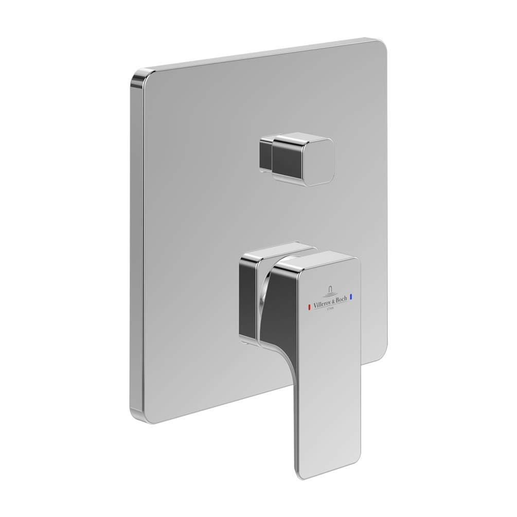 Cutout image of Villeroy & Boch Subway 3.0 Chrome Dual Outlet Bath/Shower Valve