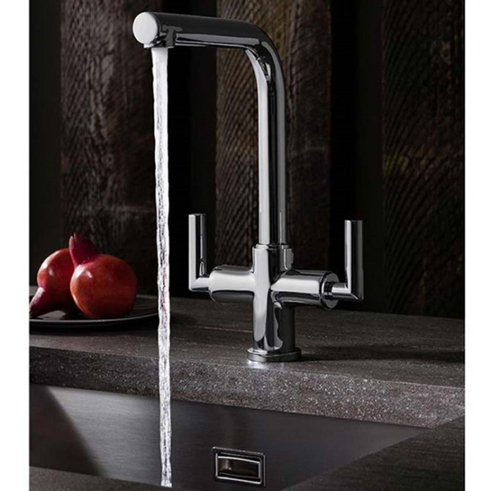 Product Lifestyle image of the Crosswater Tropic Dual Control Kitchen Mixer