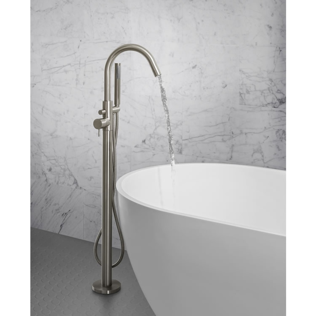 Photo of Crosswater MPRO Brushed Stainless Steel Floorstanding Bath Shower Mixer