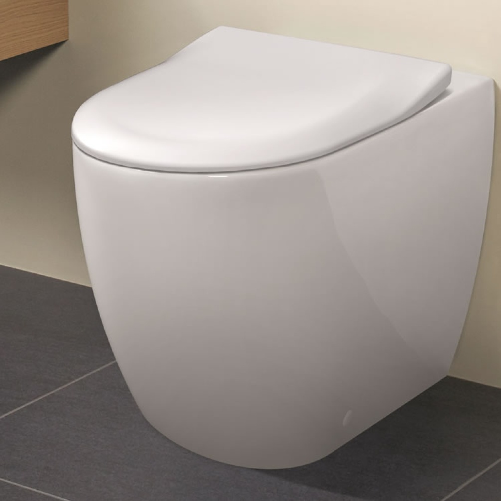 Lifestyle image of Villeroy & Boch Subway 3.0 Back-to-Wall Toilet with SlimSeat
