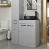 Apex Pair of Matt Black 330mm Slim D-Shaped Handles Lifestyle 1