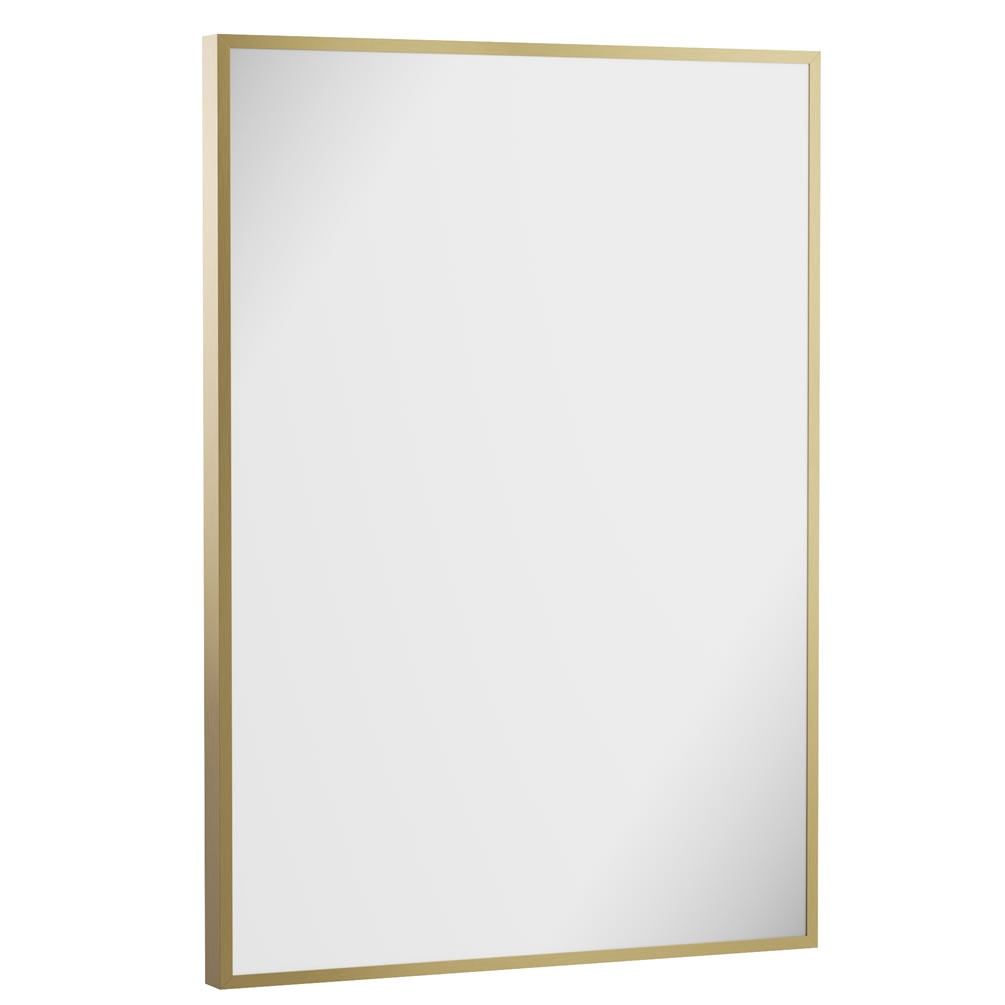 Cutout image of Crosswater MPRO 500 x 700mm Brushed Brass Mirror