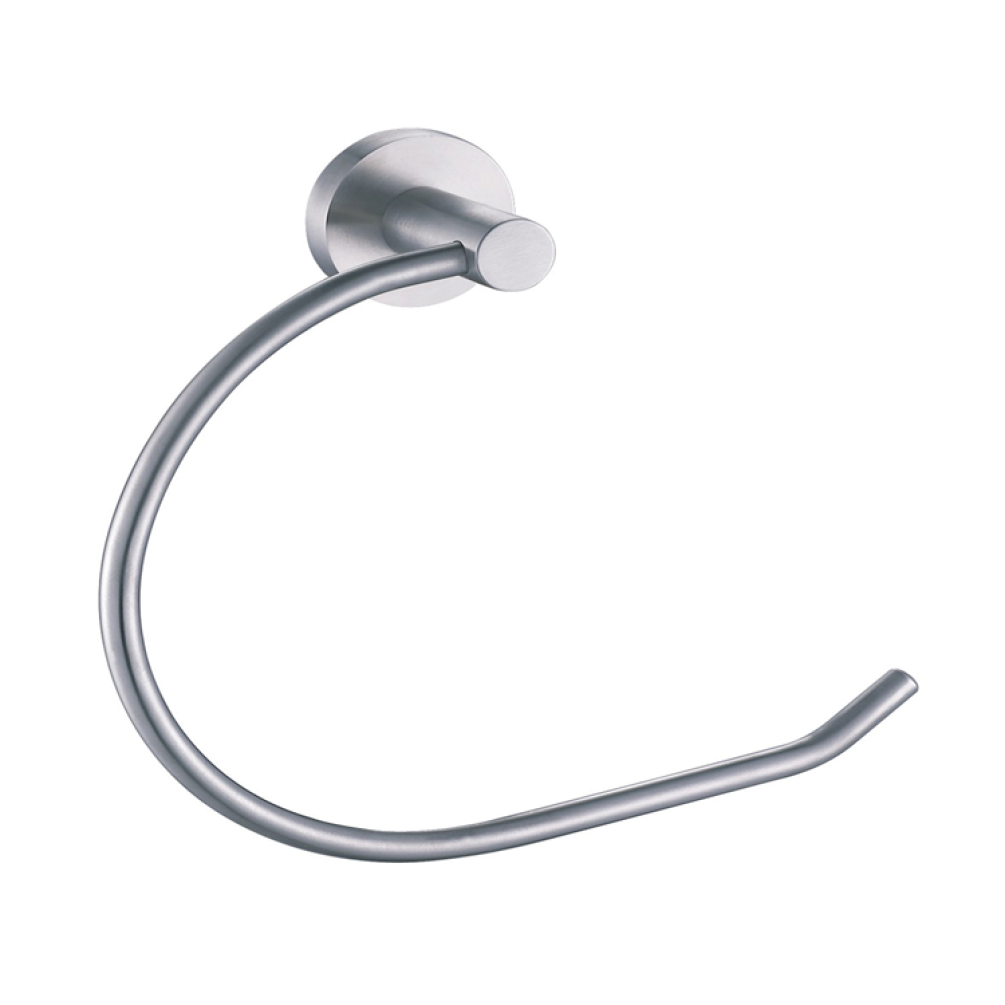 Photo of JTP Inox Brushed Stainless Steel Towel Ring Cutout