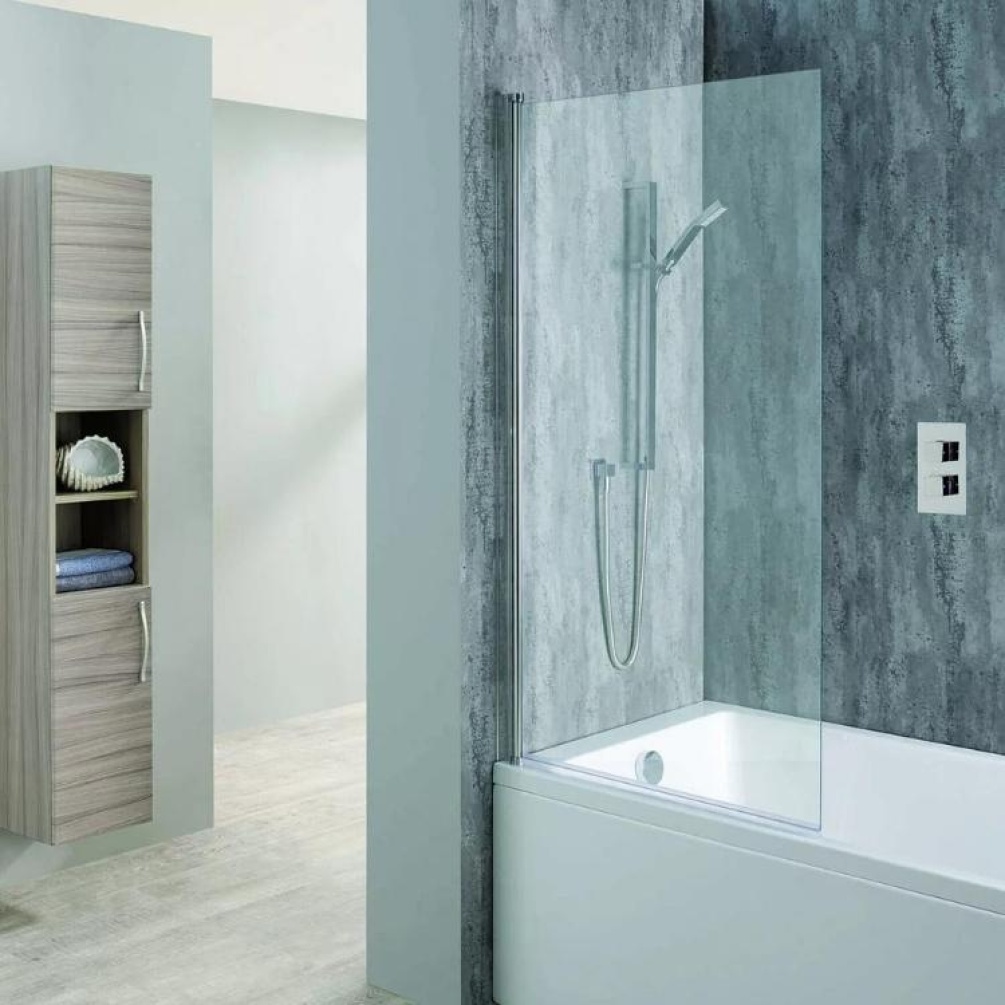 Product Lifestyle image of Tissino Messina Single Panel Rectangular Bath Screen TSI-101