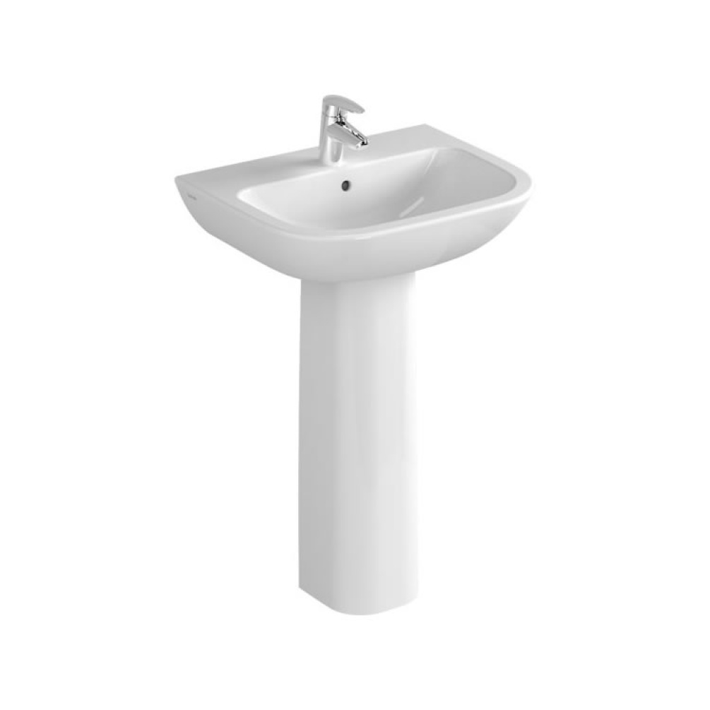 Product Cut out image of Vitra S20 500mm Cloakroom Washbasin with Pedestal