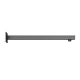 Product Cut out image of the Abacus Emotion Matt Black Square 370mm Fixed Wall Shower Arm