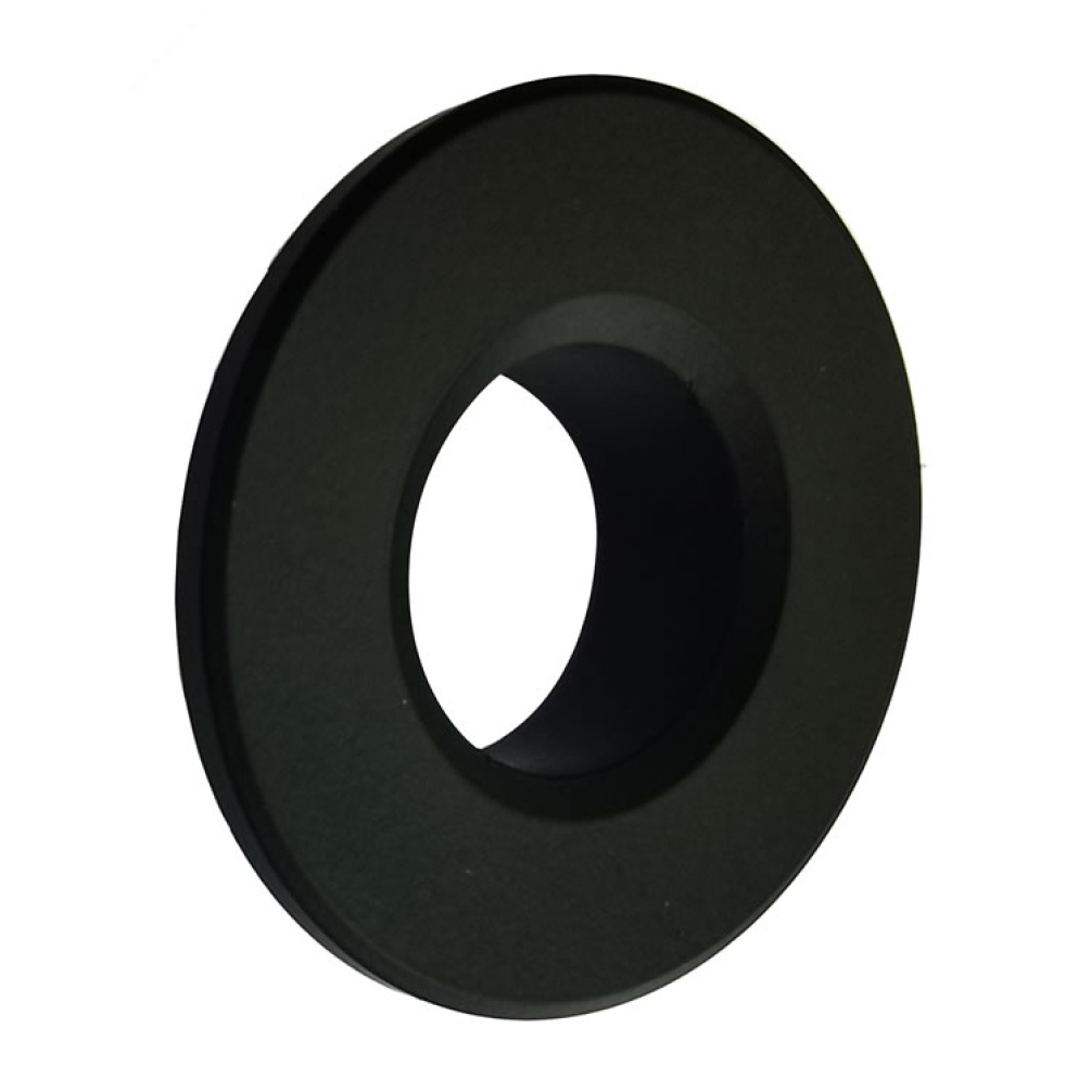 Cutout image of Sanctuary Apex Matt Black Basin Overflow Cover