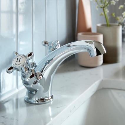 Lifestyle image of Booth & Co. Axbridge Cross Basin Mono Tap