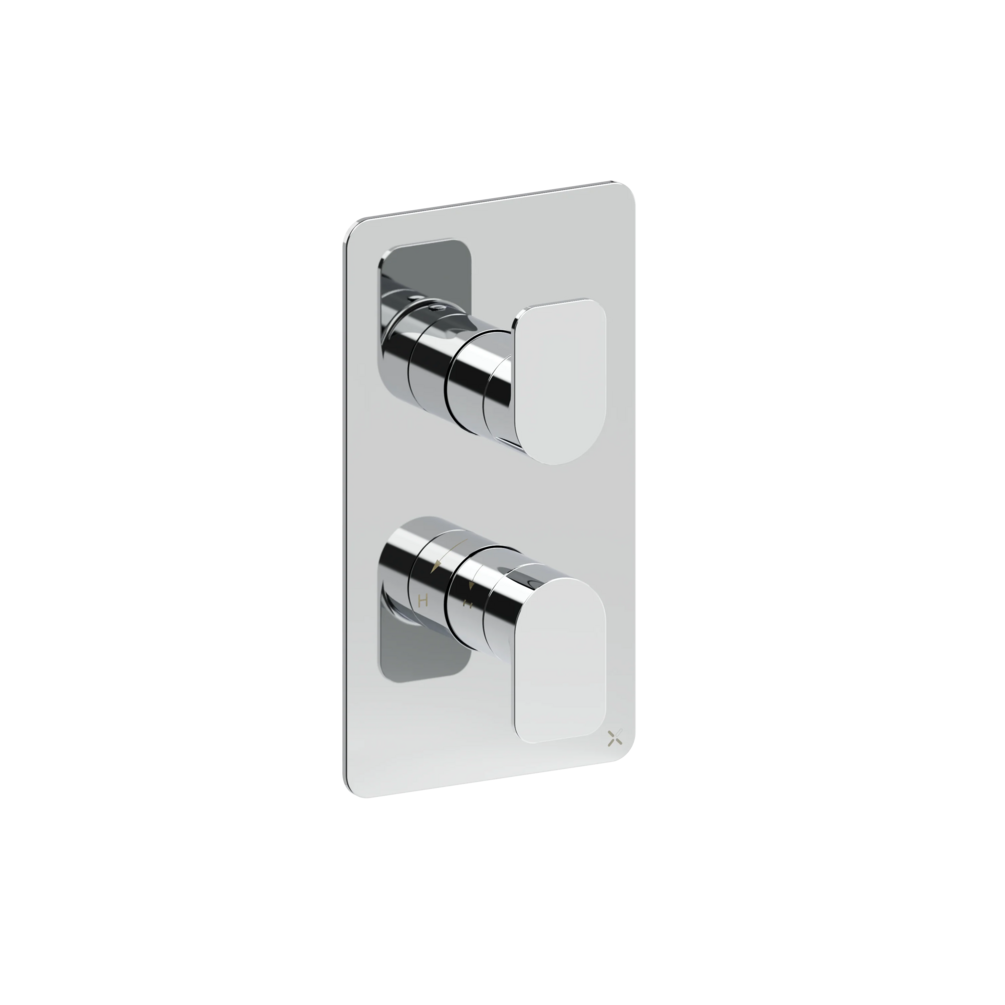 Crosswater Fuse Chrome Thermostatic 1 Outlet 2 Handle Shower Valve