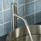 Lifestyle Photo of JTP Inox Brushed Stainless Steel Tall Basin Mixer