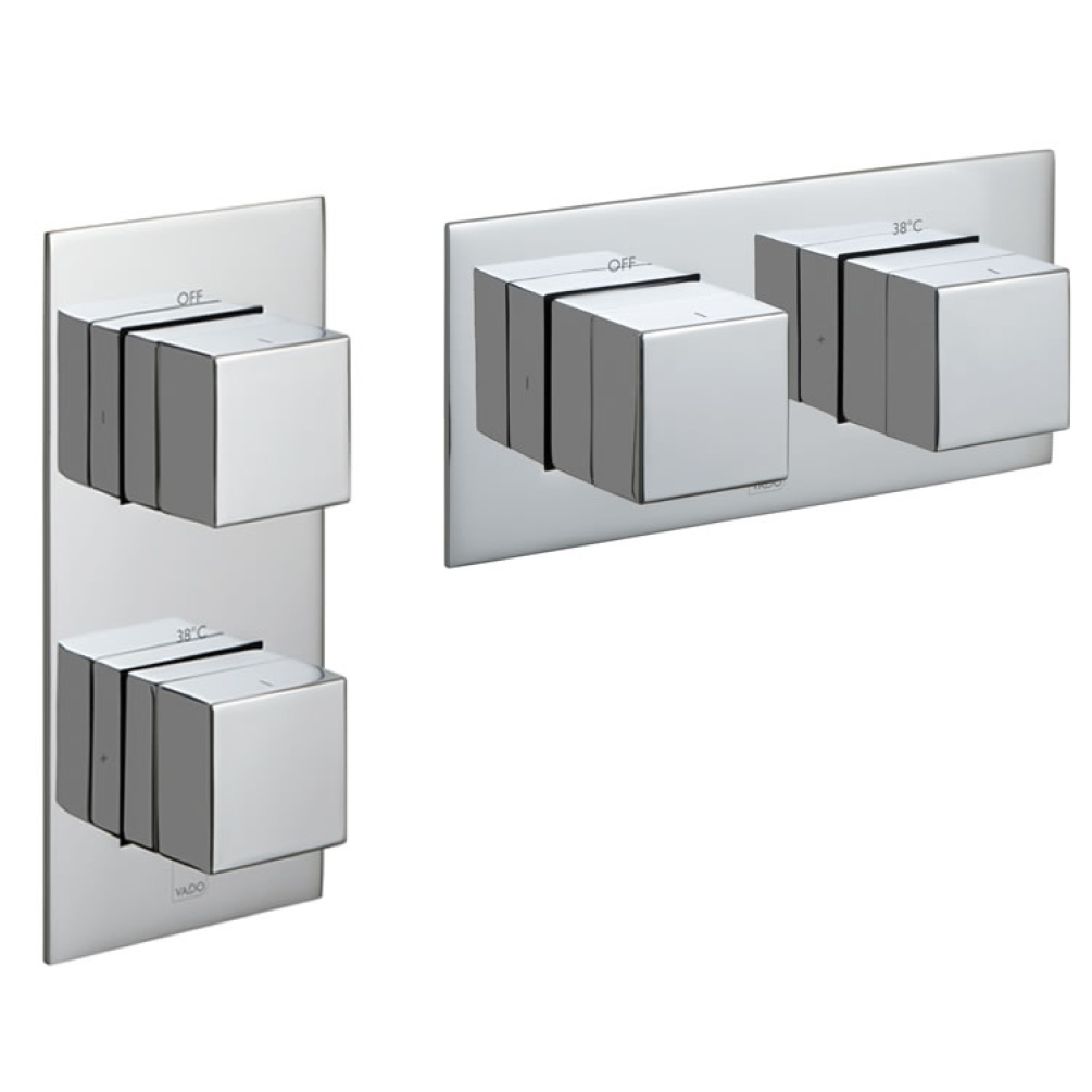 Vado Notion Twin Outlet Thermostatic Shower Valve Image 1