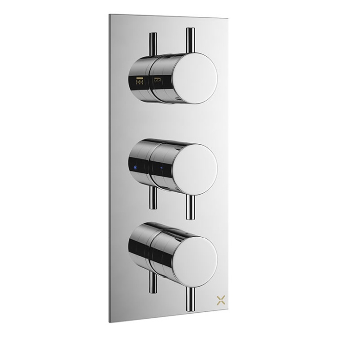 Crosswater Mike Pro Chrome Thermostatic Triple Shower Valve