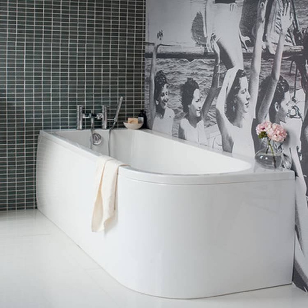 Cleargreen Viride 1700mm Offset Bath - Left Hand