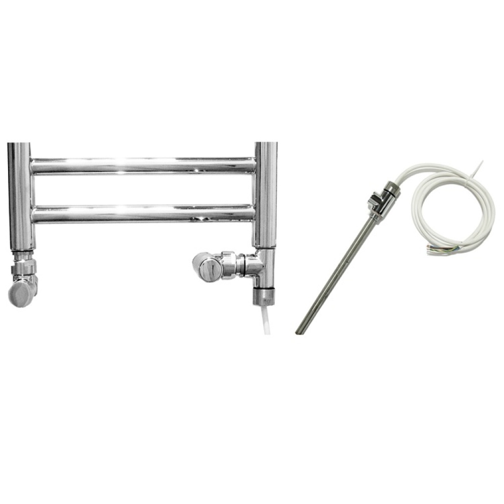 Product cut out image of The Sussex Range by JIS Standard Dual Fuel Kit in polished chrome or standard chrome with element and chrome t-piece SDFEKP-P or SDFEKP-S