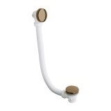 Product Cut out image of the Crosswater MPRO Unlacquered Brushed Brass Bath Click-Clack Waste