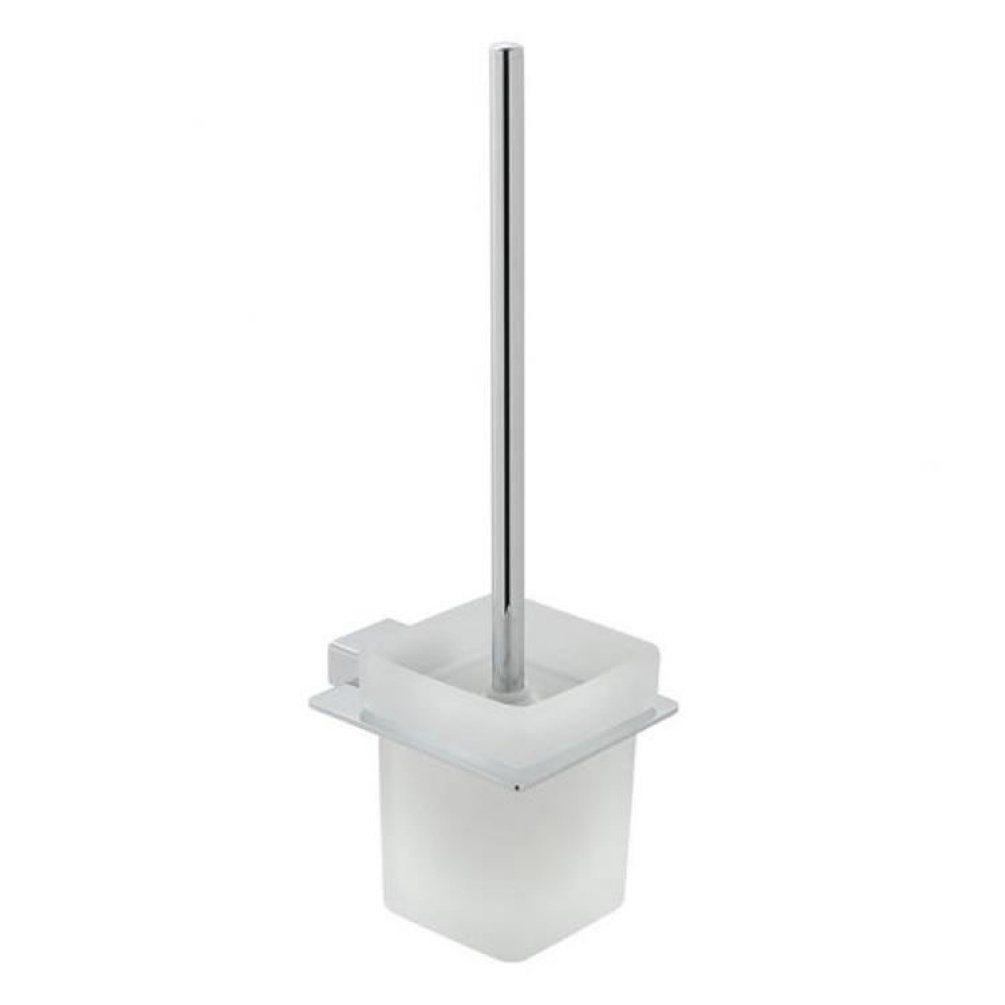 Vado Phase Toilet Brush & Frosted Glass Holder Image 1