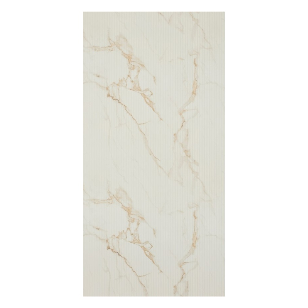 Cut out image of the Crosswater Fluted Marble 2440mm x 579mm Laminate Proclick Wall Panel