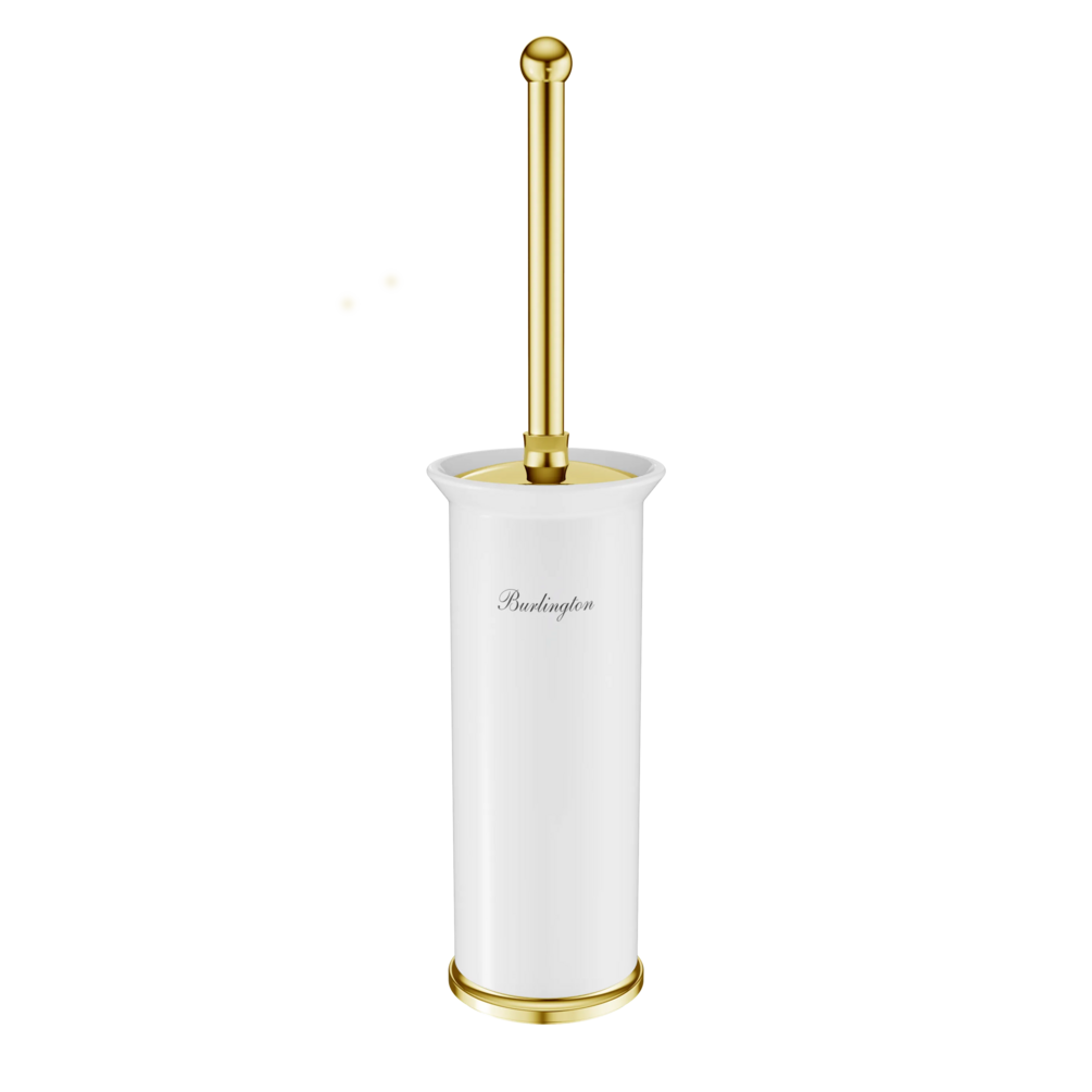 Burlington Gold Freestanding Toilet Brush Holder