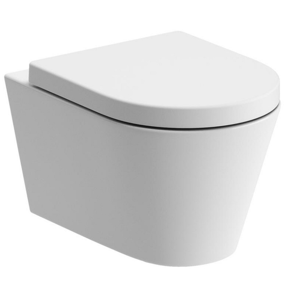 Product cut out image of Zero 3 Rimless Wall Hung Toilet with Soft Close Seat ZERO3RWH