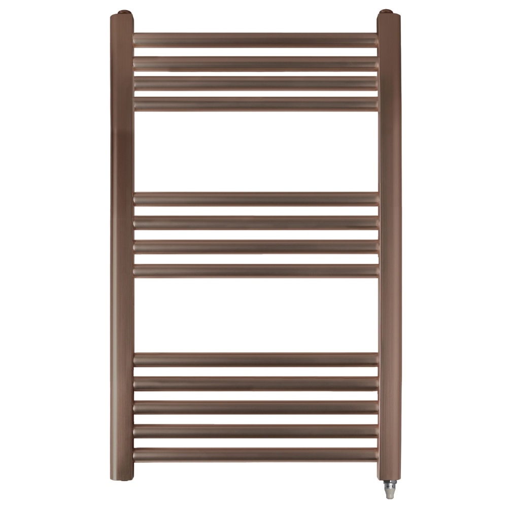 JTP Vos Brushed Bronze 800 x 400mm Electric Towel Radiator Cut Out