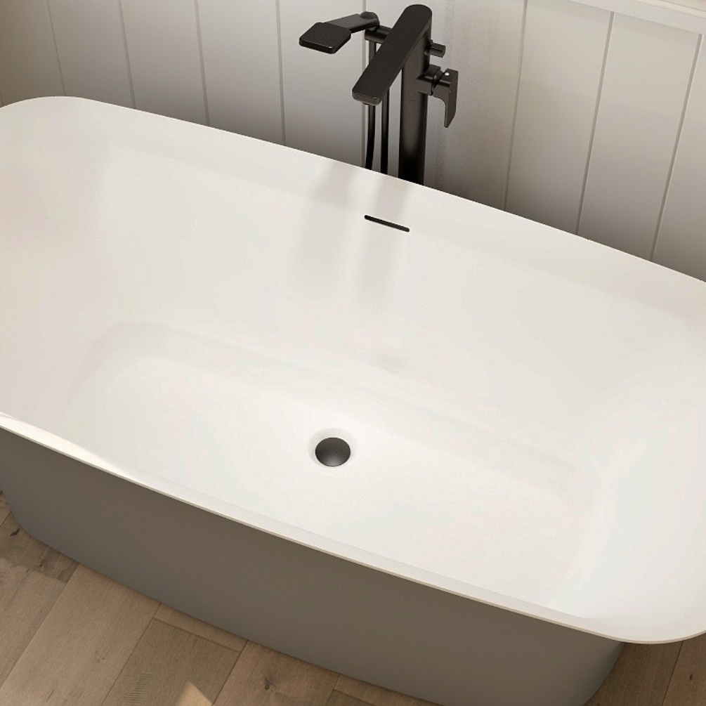 Imex Blade Matt Grey 1700mm Freestanding Bath