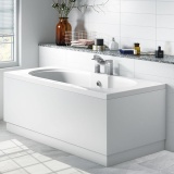 Lifestyle image of Halite White End Bath Panels
