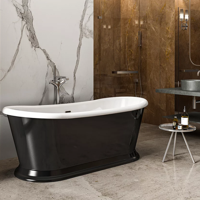 Lifestyle Photo of Charlotte Edwards Rosemary 1700mm Black Freestanding Bath