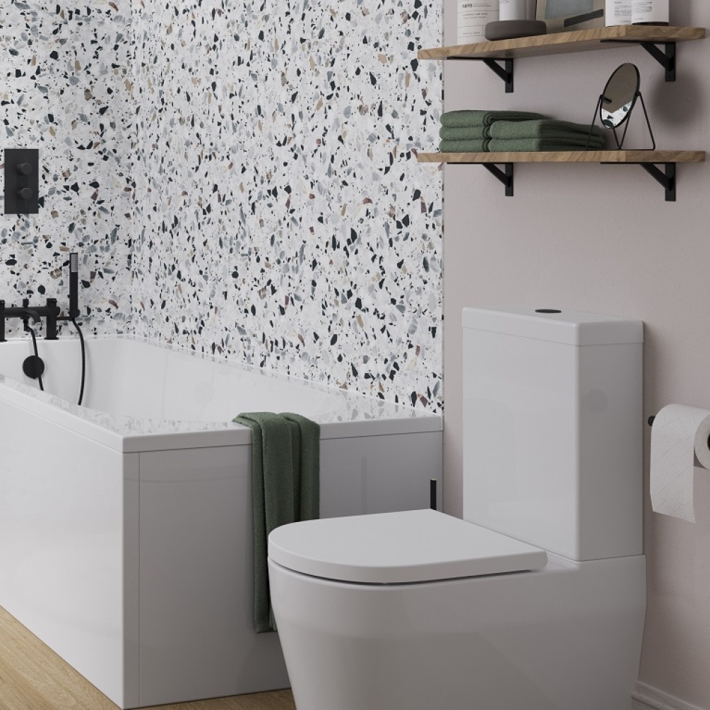 Lifestyle Photo of Britton Bathrooms Stadium Close Coupled WC & Seat Close Up