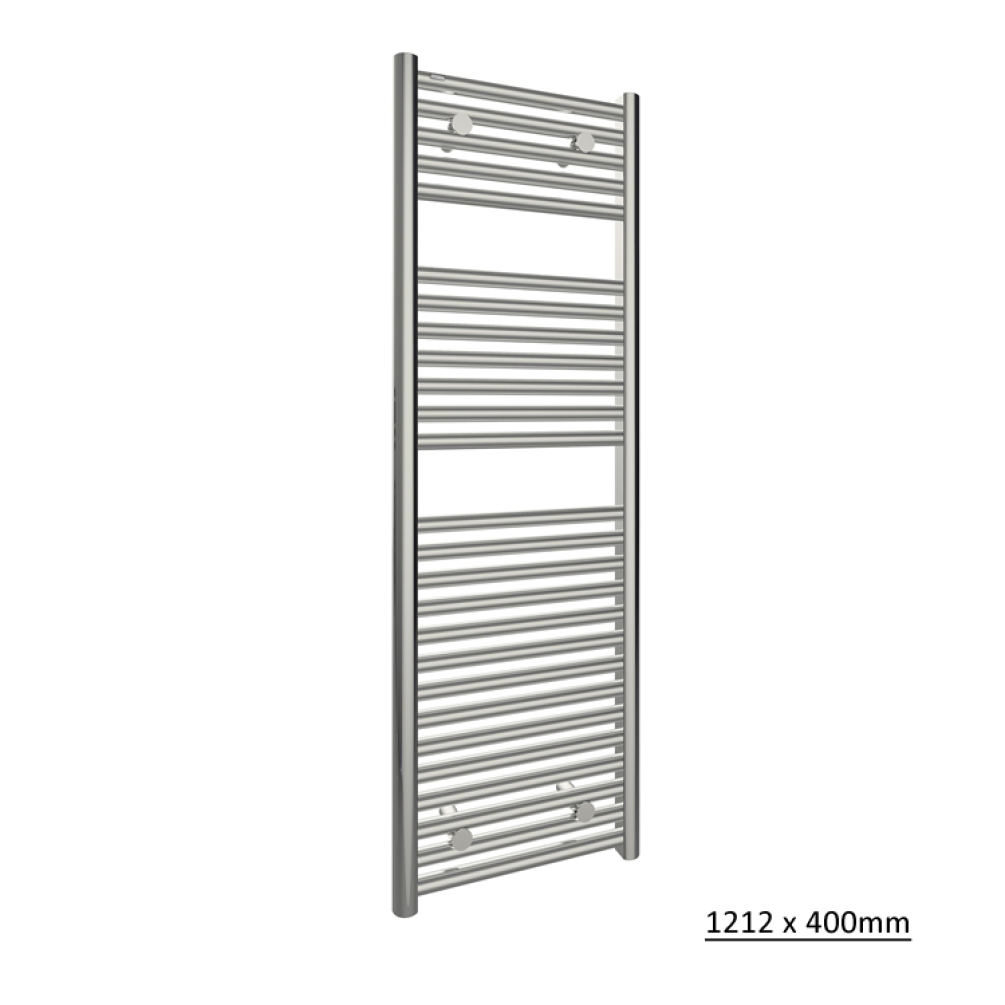 Photo of Tissino Hugo2 Chrome Heated Towel Rail 1212 x 400mm Cutout