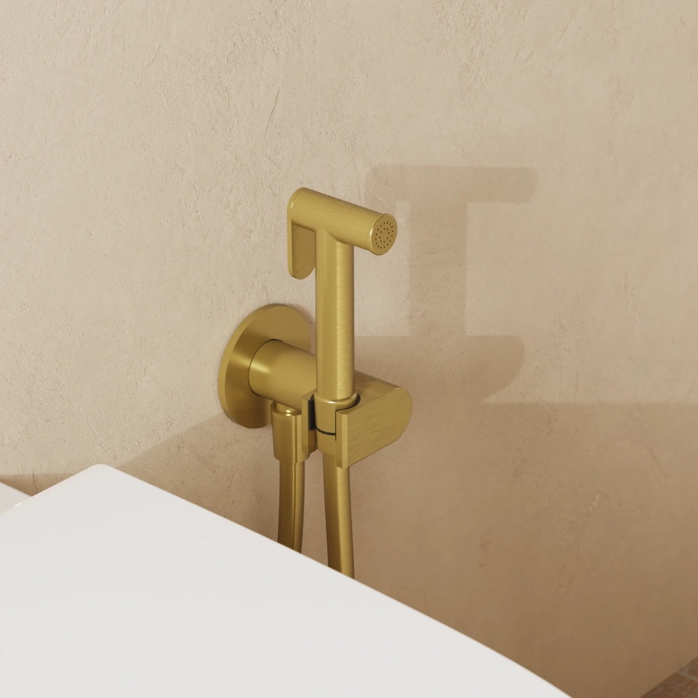 Crosswater Brushed Brass Douche Set with Handset & Holder Lifestyle