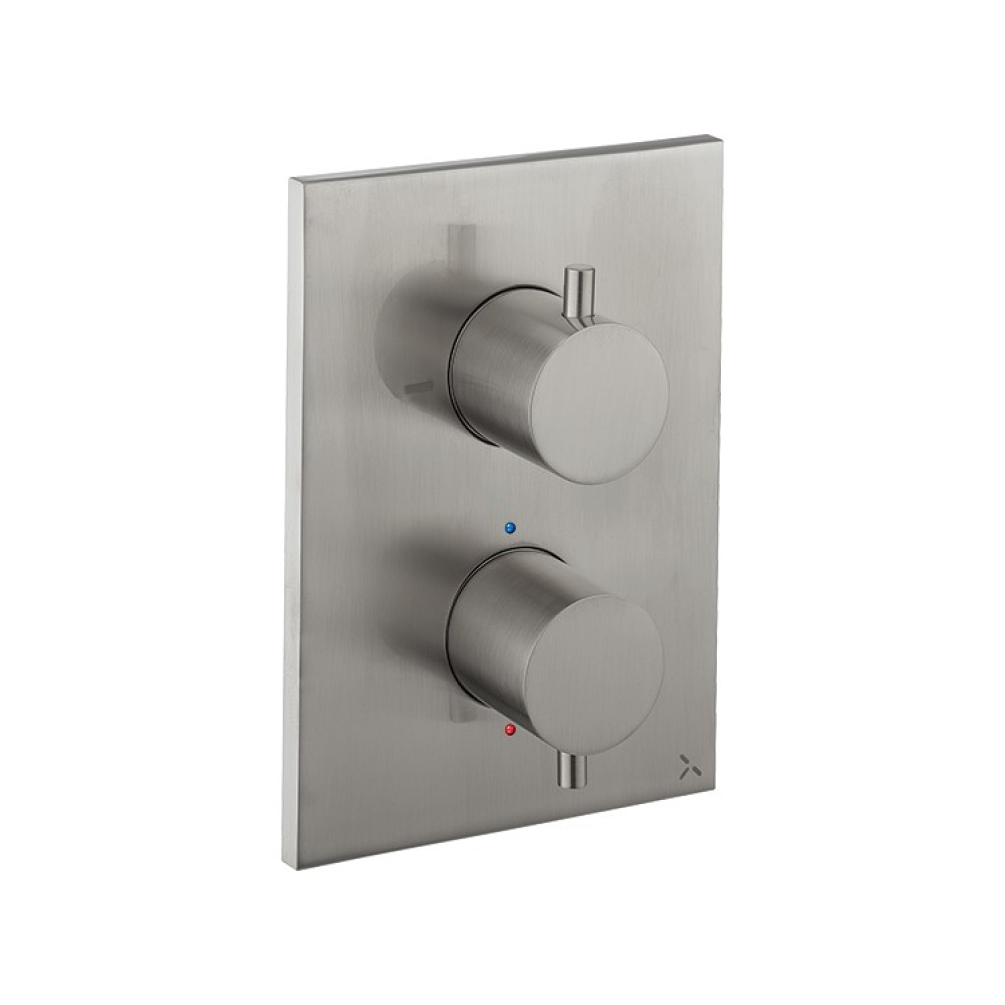 Photo of Crosswater MPRO Brushed Stainless Steel Crossbox 1000 Valve Cutout