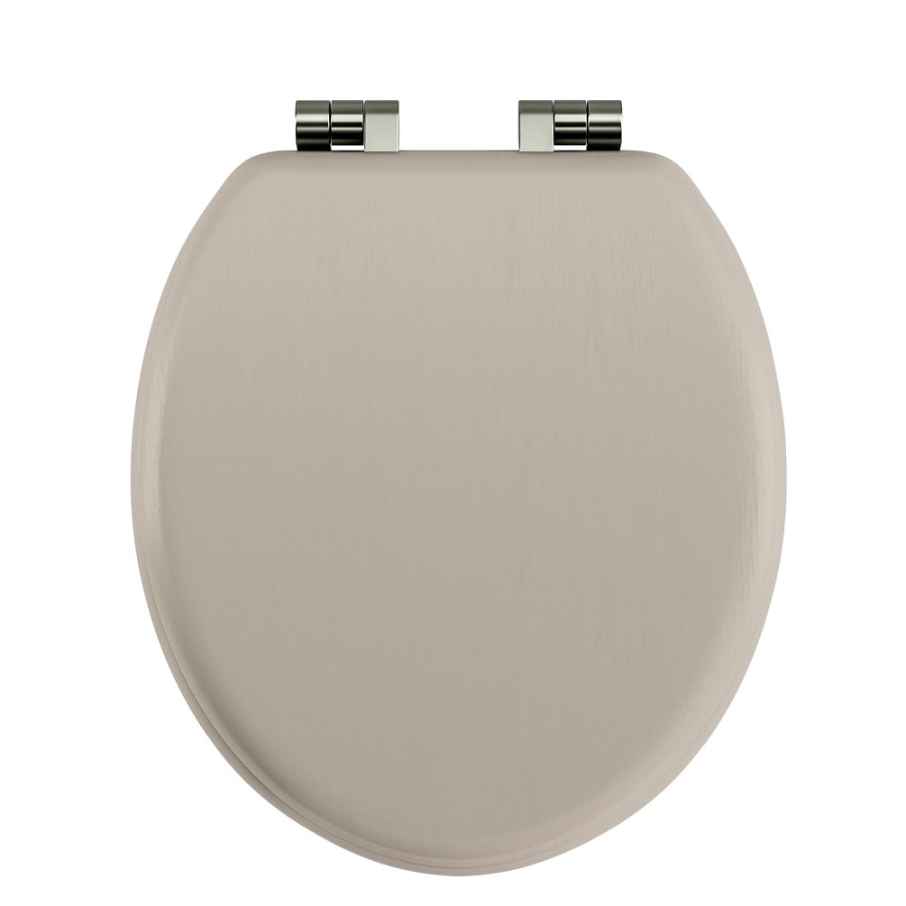 Imperial Lichfield Cashmere Soft Closing Seat - Polished Nickel Hinges