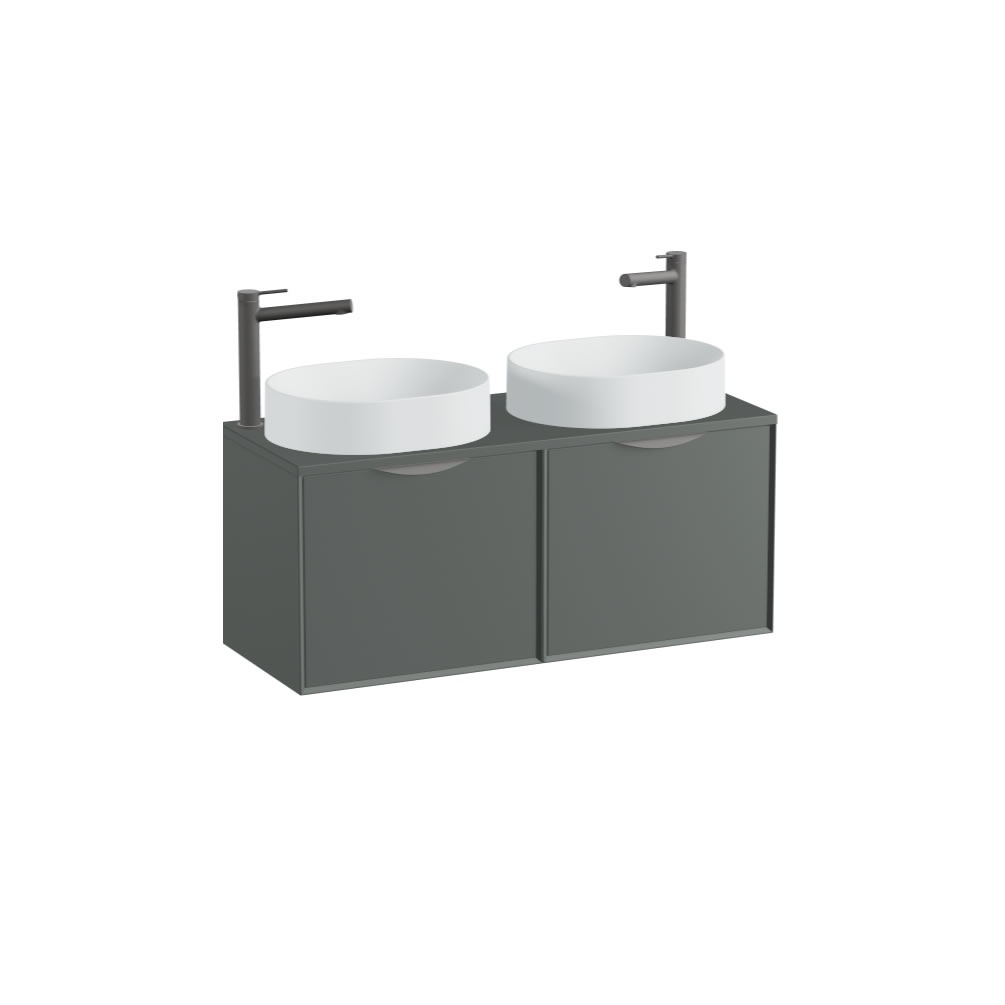 Vado Safari Smooth 1000mm Charcoal Grey Wall Hung Vanity Unit & Worktop