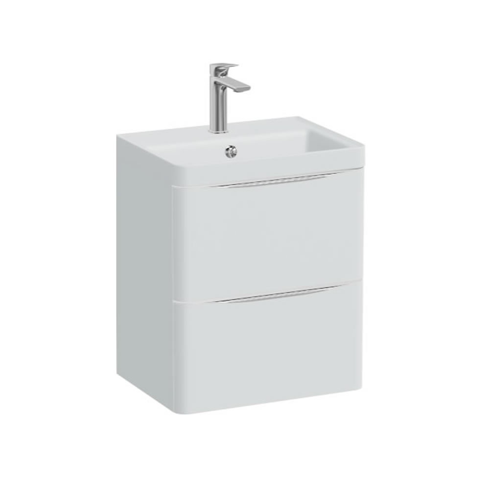 Vado Cameo 500mm Arctic White Wall Hung 2 Drawer Vanity Unit & Basin