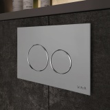 VitrA Origin Chrome Mechanical Dual Flush Plate Lifestyle