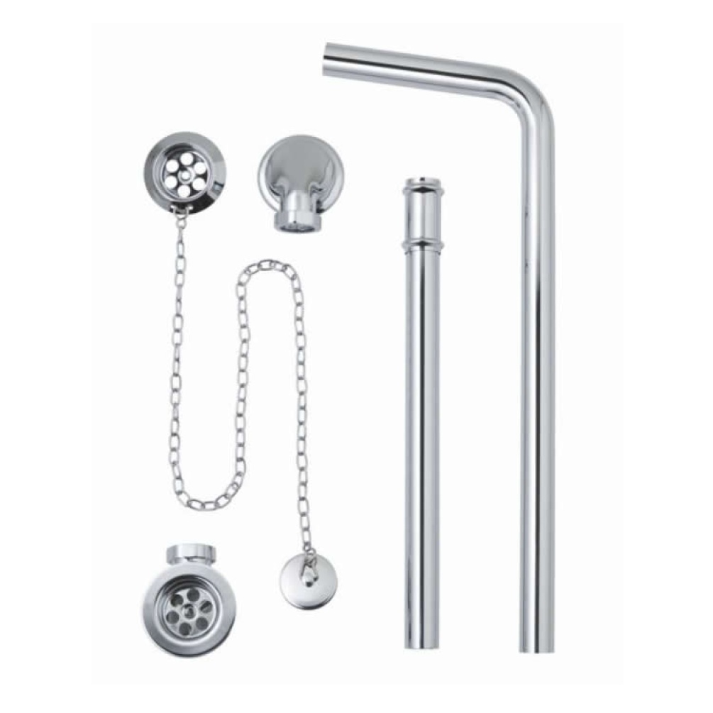 BC Designs Exposed Plug & Chain Bath Waste With Overflow Pipe