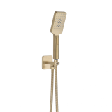 Photo of JTP Hix Brushed Brass Square Shower Handset, Holder & Hose Cutout