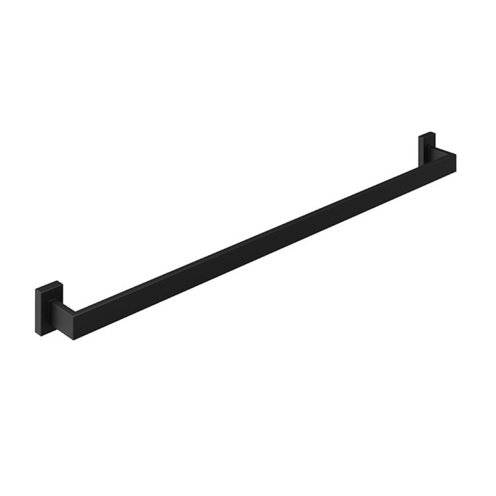 Product Cut out image of the Abacus Pure Matt Black Single Towel Rail
