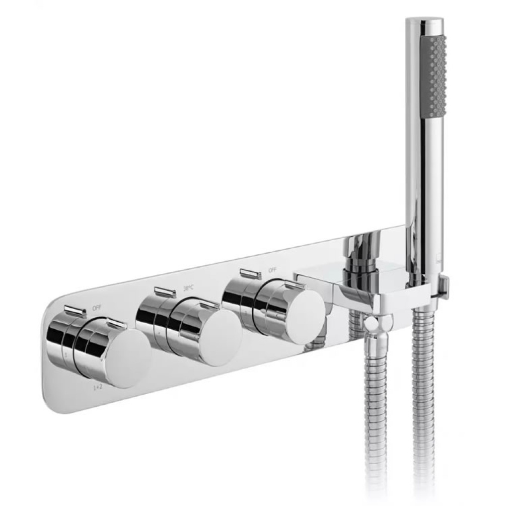 Cutout image of Vado Altitude Three Outlet Thermostatic Shower Valve & Handset