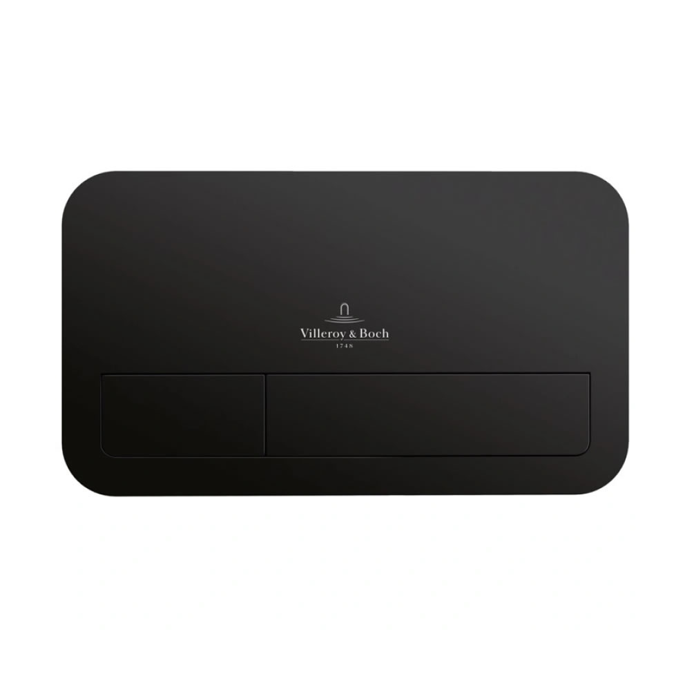Cutout image of Villeroy & Boch ViConnect E200 Matt Black Dual Flush Plate