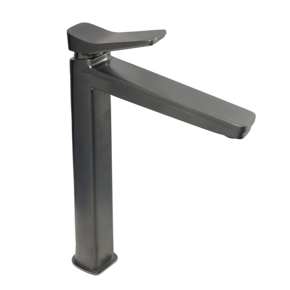 Cutout image of JTP Hix Brushed Black Tall Basin Mixer