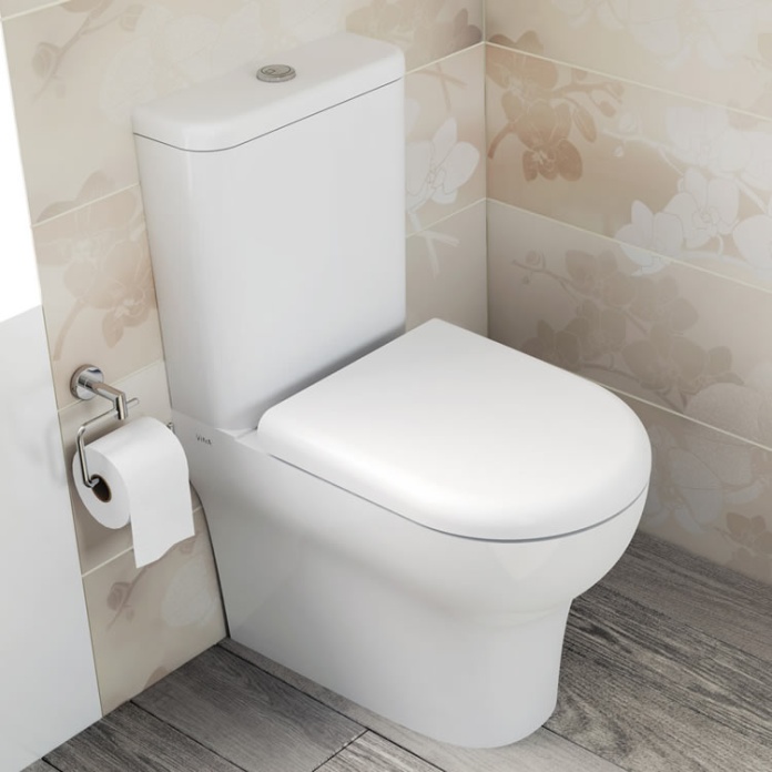 Product Lifestyle Image of Vitra Zentrum Close Coupled WC & Seat (Closed Back) - 5780L003-7200 (580WH/5783WH)