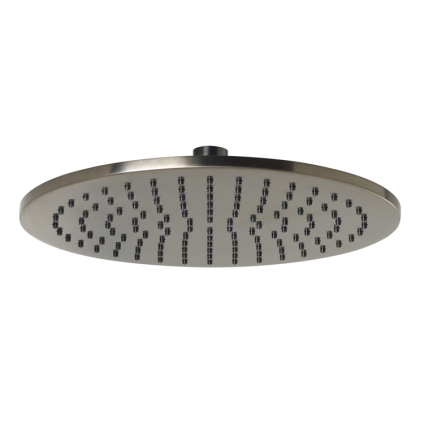 Product Cut out image of the JTP Vos Brushed Black 250mm Round Shower Head