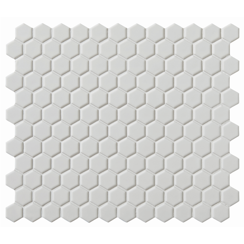 Photo of Ca' Pietra Mono Hex Blanc Porcelain Mosaic Satin Tiles Cutout