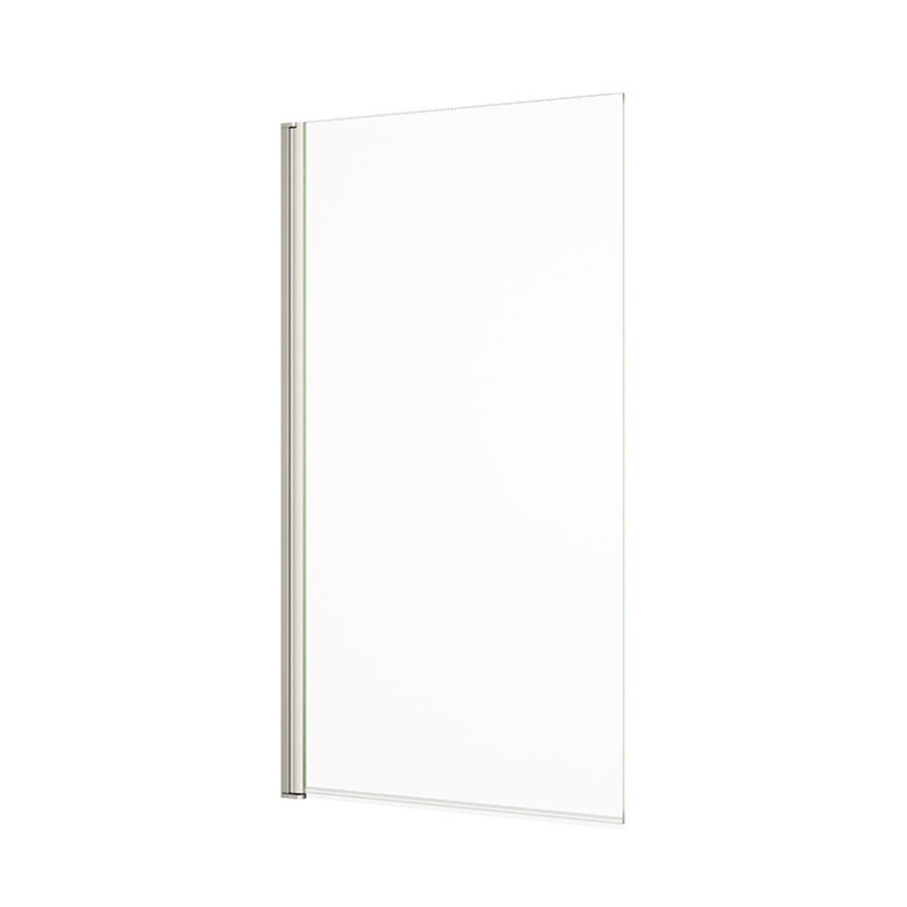 Cut out image of the Abacus Brushed Nickel 1500mm x 800mm Single Hinged Bath Screen