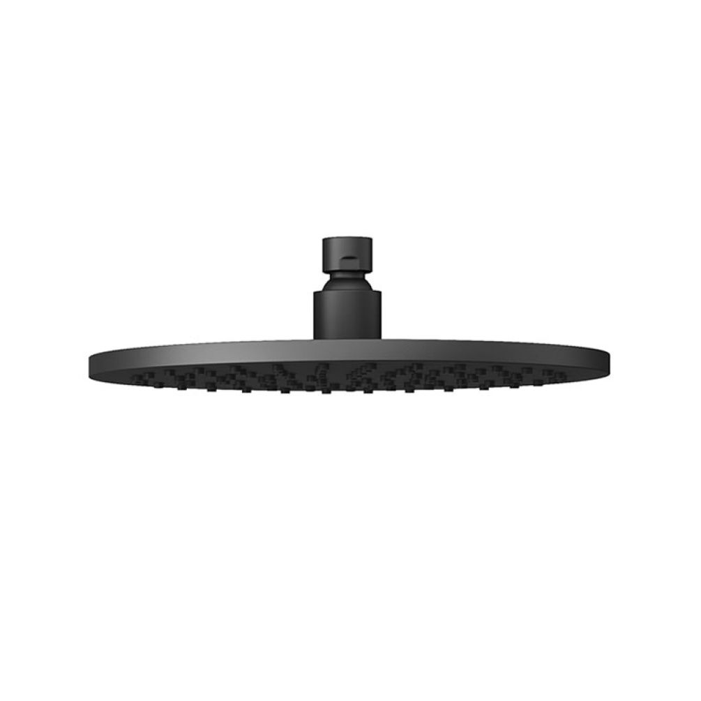 Product Cut out image of the Abacus Emotion Matt Black Round Fixed Shower Head
